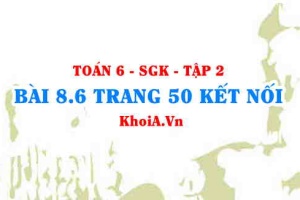 Bài 8.6 trang 50 Toán 6 Tập 2 Kết nối tri thức